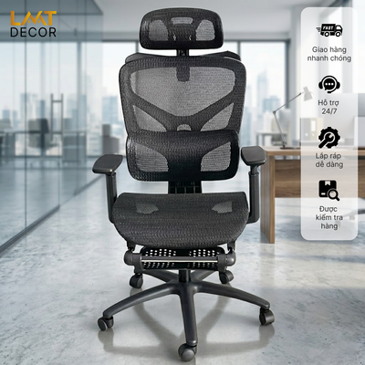 Ghế Xoay Công Thái Học LMT Decor – Chăm Sóc Sức Khỏe, Nâng Tầm Hiệu Suất